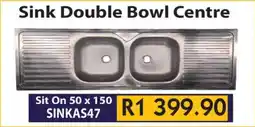 Laduma Hardware catalogue Ortiz Sink Double Bowl Centre offer