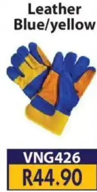 Laduma Hardware catalogue Venus Leather Blue/ Yellow Gloves offer