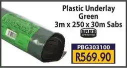 Laduma Hardware catalogue Plastic Underlay Green offer