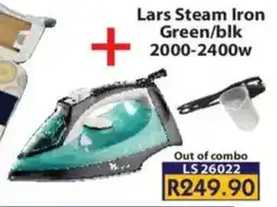 Laduma Hardware catalogue Lars Steam Iron Green/ Black offer