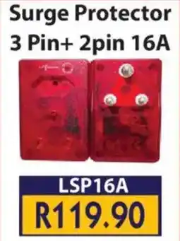 Laduma Hardware catalogue Lars Surge Protector 3 Pin + 2pin 16A offer
