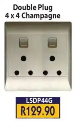 Laduma Hardware catalogue Lars Double Plug 4x4 Champagne offer