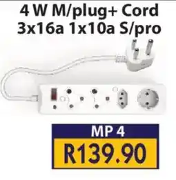 Laduma Hardware catalogue Lars 4 W M/plug + Cord offer