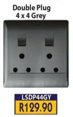 Laduma Hardware catalogue Lars Double Plug 4x4 Grey offer