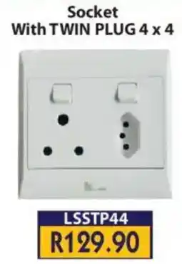 Laduma Hardware catalogue Lars Socket With Twin Plug 4x4 offer