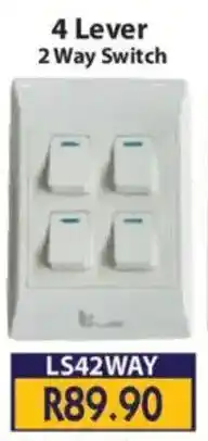 Laduma Hardware catalogue Lars 4 Lever 2 Way Switch offer