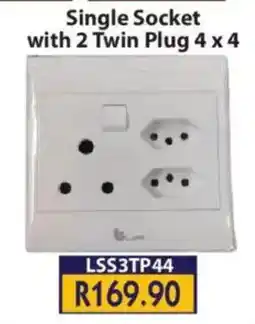 Laduma Hardware catalogue Lars Single Socket with 2 Twin Plug 4x4 offer