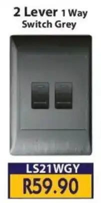 Laduma Hardware catalogue Lars 2 Lever 1 Way Switch Grey offer