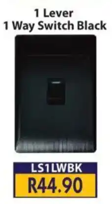 Laduma Hardware catalogue Lars 1 Lever 1 Way Switch Black offer