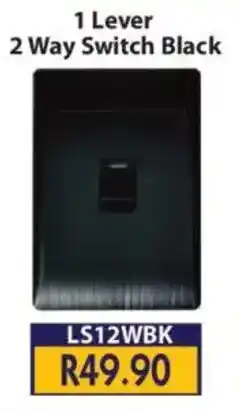 Laduma Hardware catalogue Lars 1 Lever 2 Way Switch Black offer