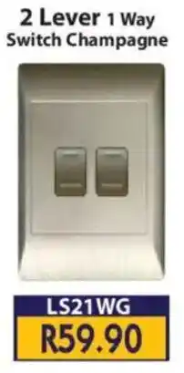 Laduma Hardware catalogue Lars 2 Lever 1 Way Switch Champagne offer