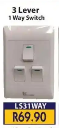 Laduma Hardware catalogue Lars 3 Lever 1 Way Switch offer