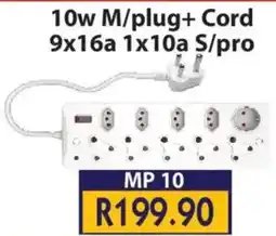 Laduma Hardware catalogue Lars 10w M/plug + Cord offer