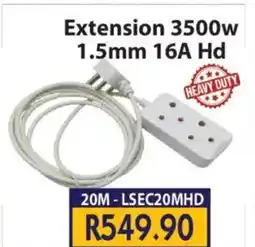 Laduma Hardware catalogue Lars Extension 3500w 16A Hd offer