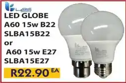Laduma Hardware catalogue Lars LED Globe A60 15W offer