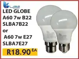 Laduma Hardware catalogue Lars LED Globe A60 7W offer