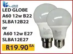 Laduma Hardware catalogue Lars LED GLOBE A60 12w offer
