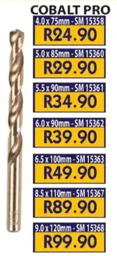 Laduma Hardware catalogue Pumpkin drill bit cobalt pro offer