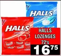 Advance Cash n Carry HALLS LOZENGES 72's offer