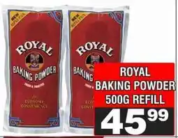 Advance Cash n Carry ROYAL Baking Powder 500g Refill offer