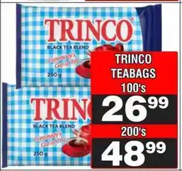 Advance Cash n Carry TRINCO TEABAGS 100's offer