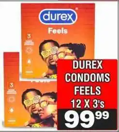 Advance Cash n Carry DUREX CONDOMS FEELS 12 X 3's offer