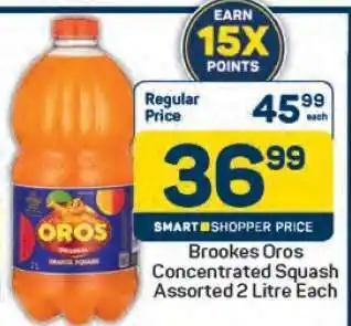 Pick n Pay Brookes Oros Concentrated Squash Assorted 2 Litre Each offer