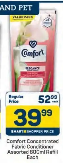 Pick n Pay Comfort Concentrated Fabric Conditioner Assorted 800ml Refill Each offer