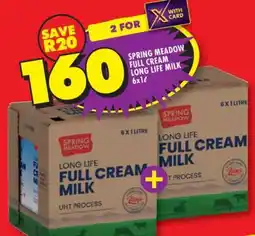 Shoprite SPRING MEADOW FULL CREAM LONG LIFE MILK 6x1ℓ offer