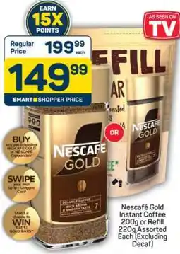 Pick n Pay Nescafé Gold Instant Coffee 200g or Refill 220g Assorted Each (Excluding Decaf) offer