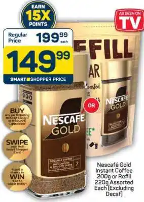 Pick n Pay Nescafé Gold Instant Coffee 200g or Refill 220g Assorted Each (Excluding Decaf) offer