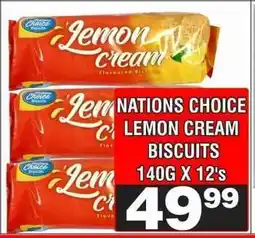 Advance Cash n Carry NATIONS CHOICE LEMON CREAM BISCUITS offer