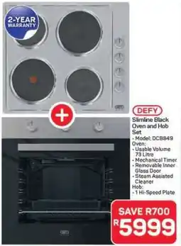 Pick n Pay Hypermarket Defy Slimline Black Oven and Hob Set offer