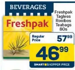 Pick n Pay Freshpak Tagless Rooibos Teabags 80s offer