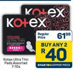 Pick n Pay Kotex Ultra Thin Pads Assorted 7-10s offer