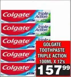Advance Cash n Carry GOLGATE TOOTHPASTE TRIPLE ACTION 100ML X 12's offer