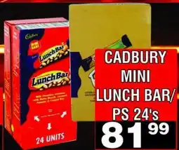 Advance Cash n Carry CADBURY MINI LUNCH BAR/PS 24's offer