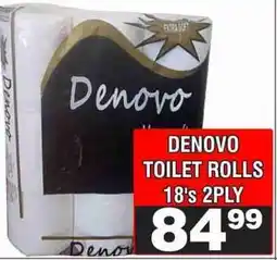 Advance Cash n Carry DENOVO TOILET ROLLS 18's 2PLY offer