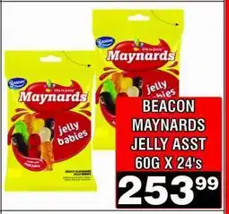 Advance Cash n Carry BEACON MAYNARDS JELLY ASST 60G X 24's offer