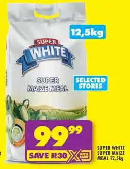 Shoprite SUPER WHITE SUPER MAIZE MEAL 12,5kg offer