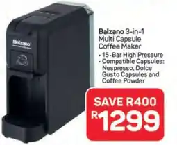 Pick n Pay Hypermarket Balzano 3-in-1 Multi Capsule Coffee Maker offer