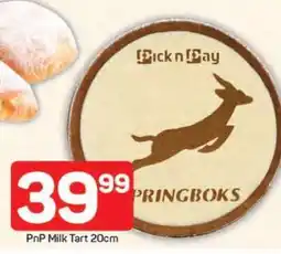 Pick n Pay Hypermarket PnP Milk Tart 20cm offer