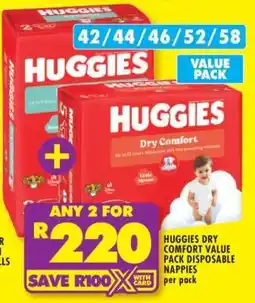 Shoprite Huggies Dry Comfort Value Pack Disposable Nappies offer