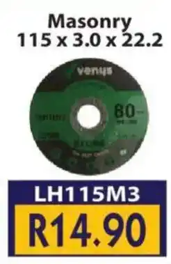 Laduma Hardware catalogue Venus Masonry Cutting Disc offer