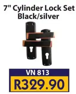 Laduma Hardware catalogue Venus 7" Cylinder Lock Set Black/ Silver offer