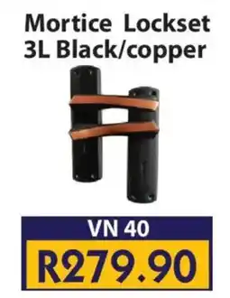 Laduma Hardware catalogue Venus Mortice Lockset 3L Black/ Copper offer