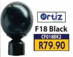 Laduma Hardware catalogue Ortiz F18 Black Curtain Finial offer