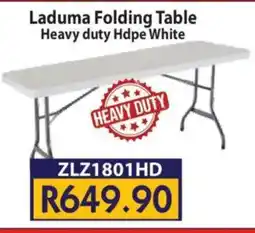 Laduma Hardware catalogue Laduma Folding Table Heavy duty Hdpe White offer