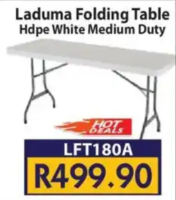 Laduma Hardware catalogue Laduma Folding Table Hdpe White Medium Duty offer