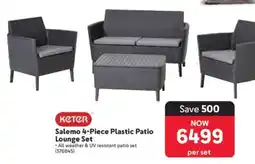 Makro Salemo 4-Piece Plastic Patio Lounge Set offer